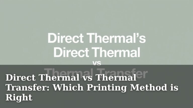 Direct Thermal vs Thermal Transfer: Which Printing Method is Right