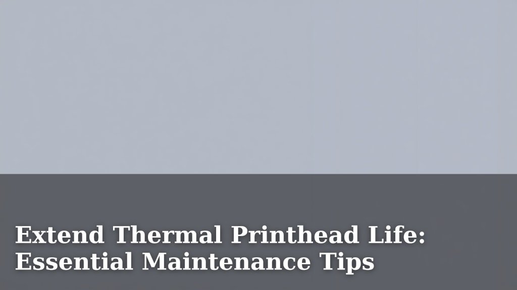 Extend Thermal Printhead Life: Essential Maintenance Tips