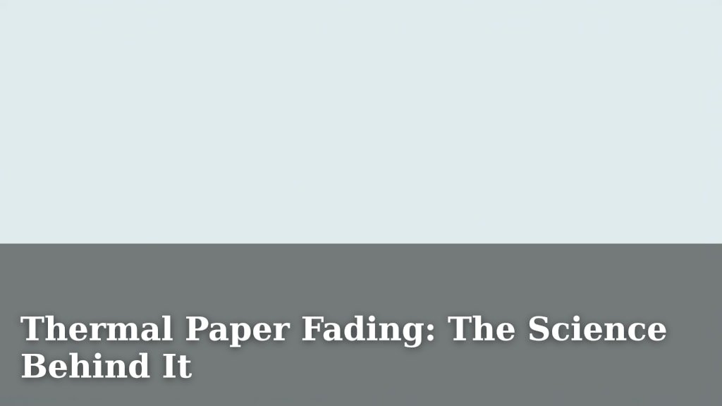 Thermal Paper Fading: The Science Behind It