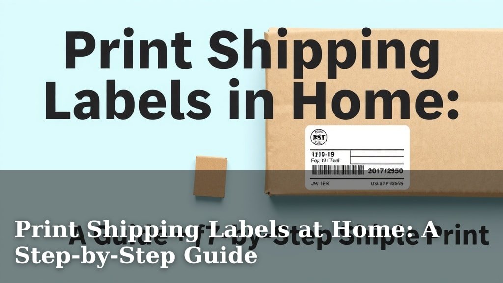 Print Shipping Labels at Home: A Step-by-Step Guide