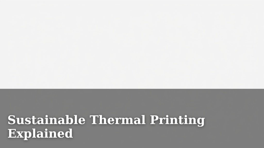 Sustainable Thermal Printing Explained