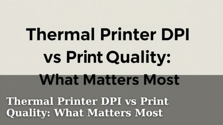 Thermal Printer DPI vs Print Quality: What Matters Most
