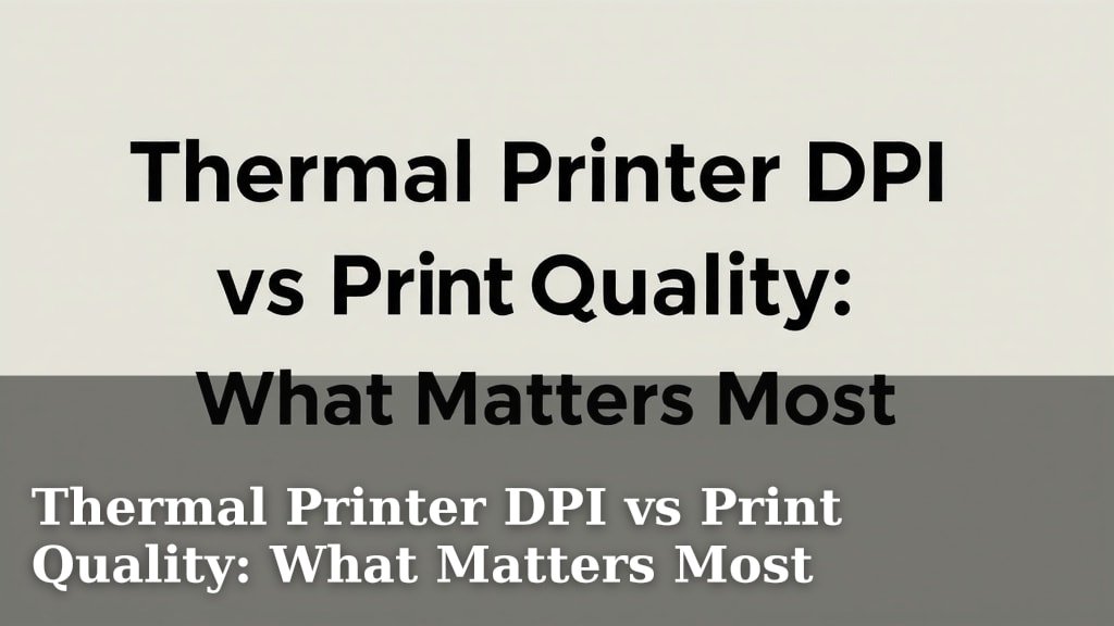 Thermal Printer DPI vs Print Quality: What Matters Most